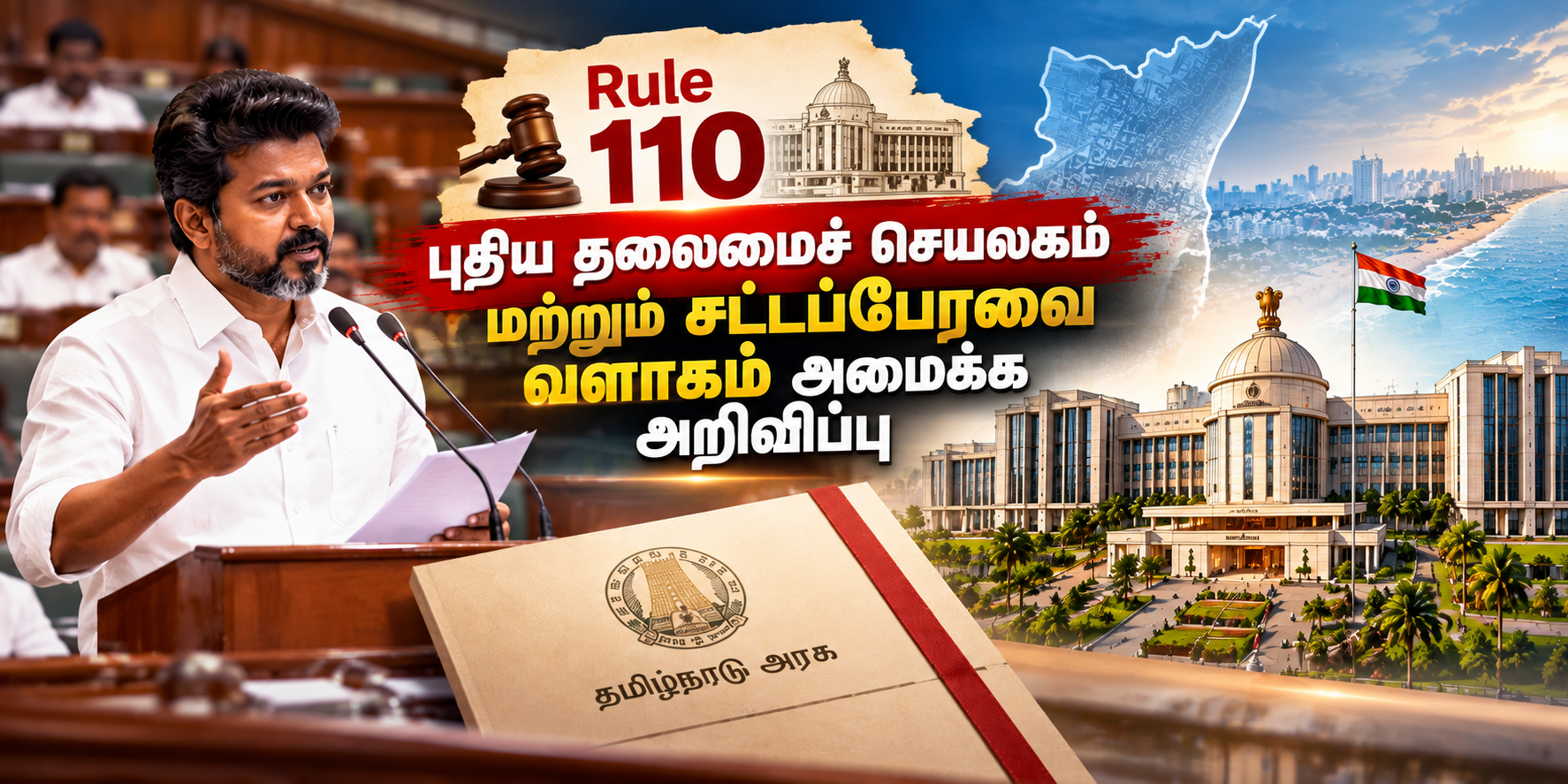 ரூ.1,200 கோடியில் புதிய தலைமைச் செயலகம் மற்றும் சட்டப்பேரவை வளாகம்
